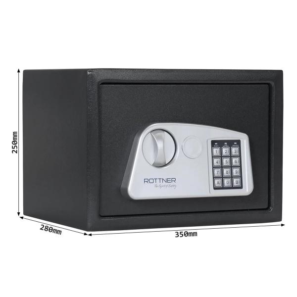 Rottner Möbeltresor Jupiter 3 Elektronikschloss anthrazit T06450